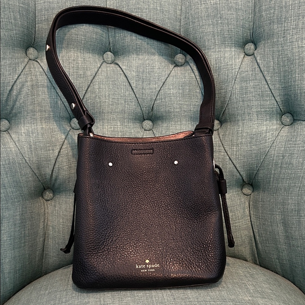 Kate Spade Black Pebbled Leather Shoulder Bag